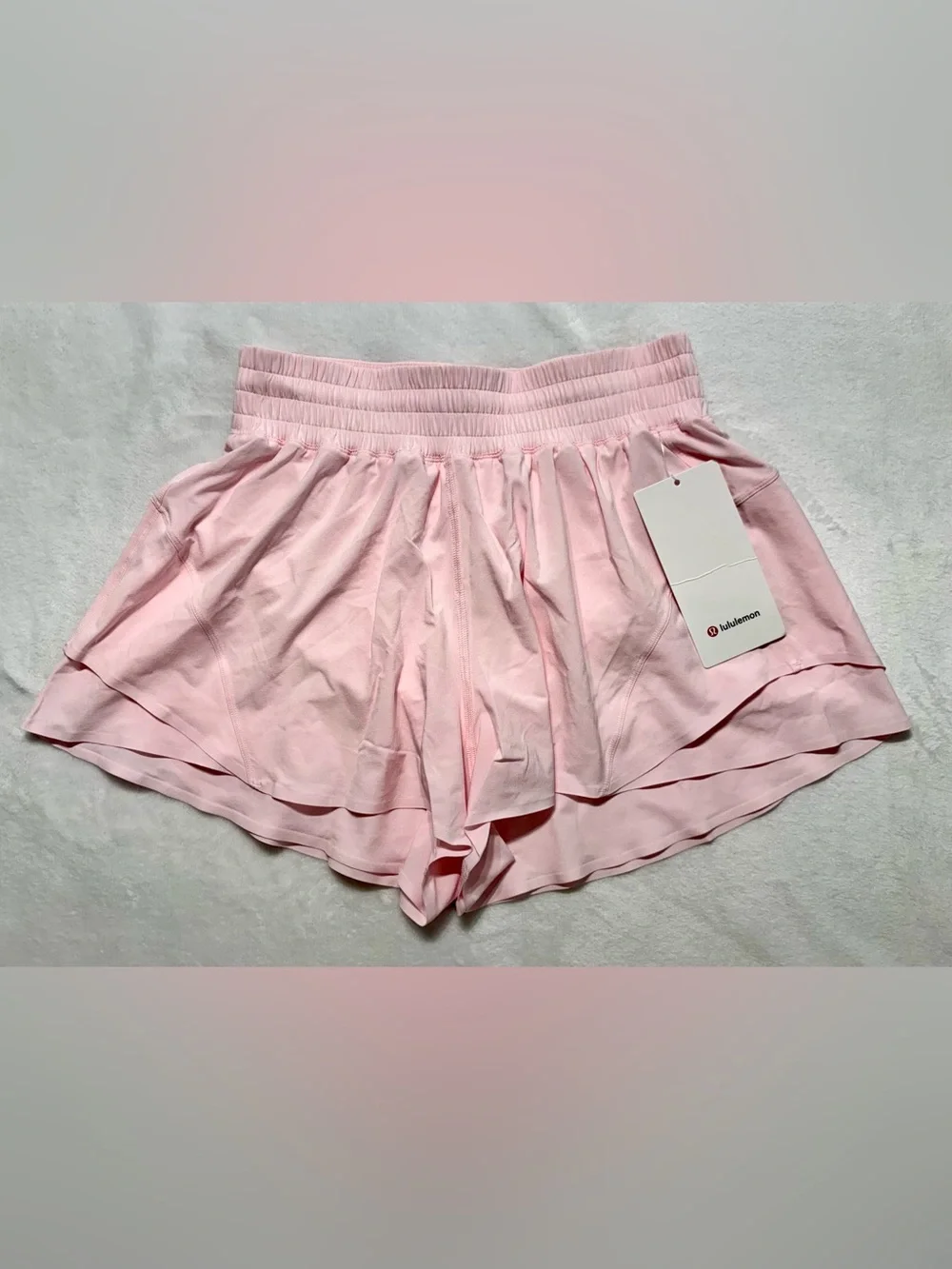 lululemon Women's Pink Shake It Out High-Rise Running Shorts - Picture 2 of 7